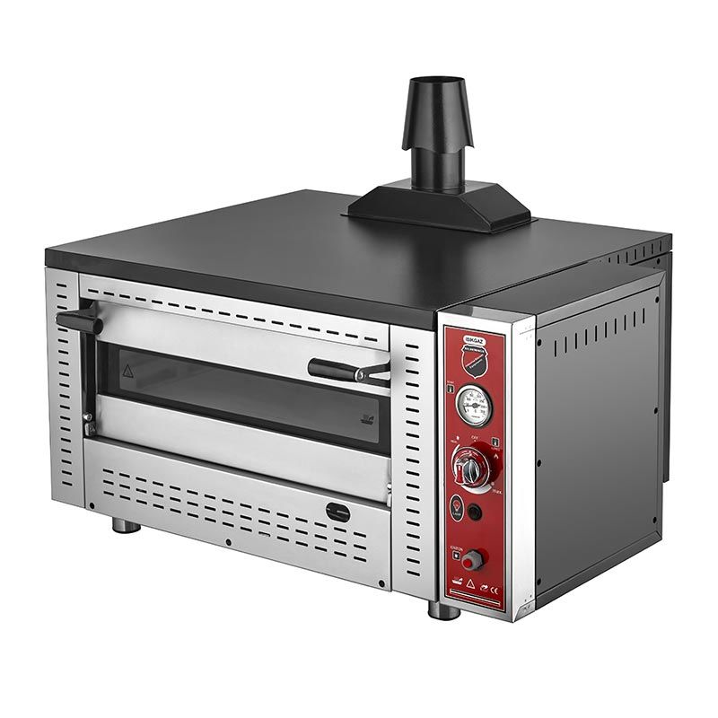 Silverinox 30 cm x 4 Pizza Kapasiteli Tek Katlı Pizza Fırını, Doğalgazlı, PF-62 G