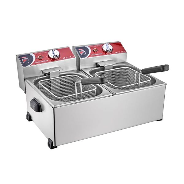 Silverinox Fritöz, 5+5 L, Elektrikli, 2143