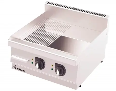 Kalitegaz Elektrikli Pleyt Izgara Yarı Oluklu Krom Kaplı 60x60x29 Cm GS6060EC Rinnova