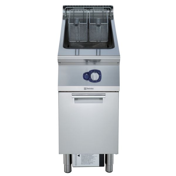 Electrolux 23 Lt Gazlı Fritöz, 1 V-tip Hazneli, Brulörler Hazne Dışında, 2x½ Sepetli, 40x93x85 cm, 391331