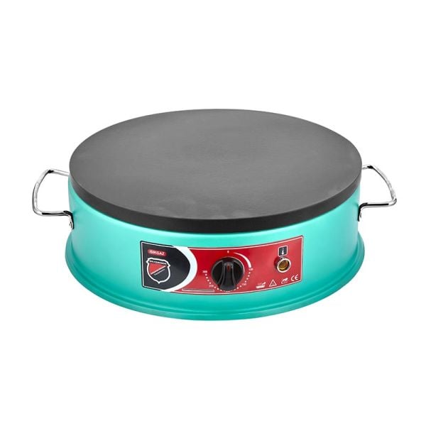 SilverInox Krep Makinesi, 40 cm, Elektrikli, Yeşil, CRP-02
