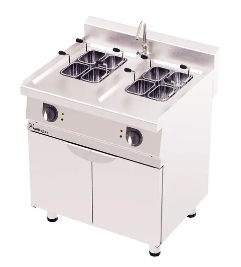 Kalitegaz 12+12 Litre Elektrikli Makarna Haşlama Makinesi 80x70x90 Cm Alt Dolaplı PCCS8070E Rinnova
