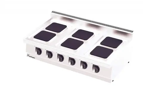 Kalitegaz 6 Gözlü Kare Plateli Elektrikli Set Üstü Ocak 120x70x29 Cm C1270ES Rinnova