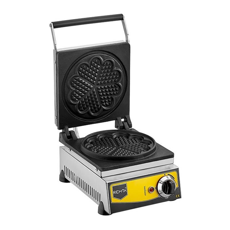 Remta Tekli Çiçek Model Waffle Makinesi, 21 cm, Elektrikli  W12