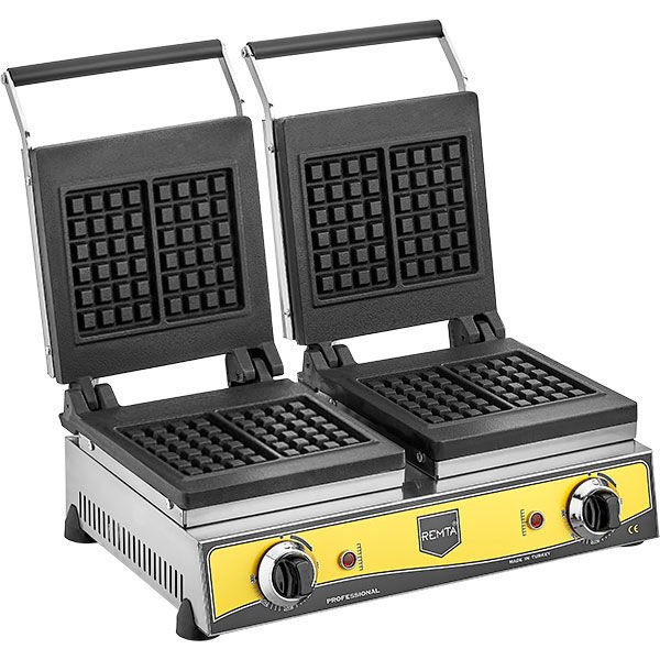 Remta Çiftli Kare Model Waffle Makinesi, Elektrikli W14