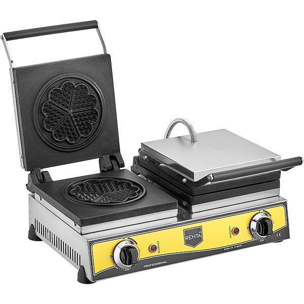 Remta Çiçek Model Waffle Makinesi, 21 cm, Elektrikli W15
