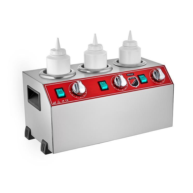 SilverInox 3'lü Sosluk, Elektrikli, SS-03