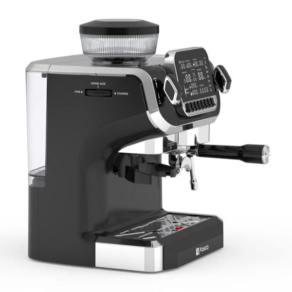Vosco Öğütücülü Espresso Kahve Makinesi, 1 Gruplu, Siyah VST-520ECS