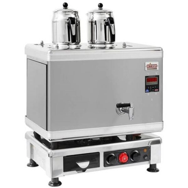 Ateşe Titanium Akıllı Dijital Gazlı Elektrikli İnoks 2 Demlikli Çay Kazanı, TIGE02