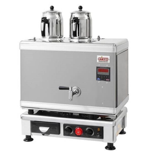 Ateşe Titanium Akıllı Dijital Gazlı Elektrikli İnoks 2 Demlikli Çay Kazanı, TIGE02