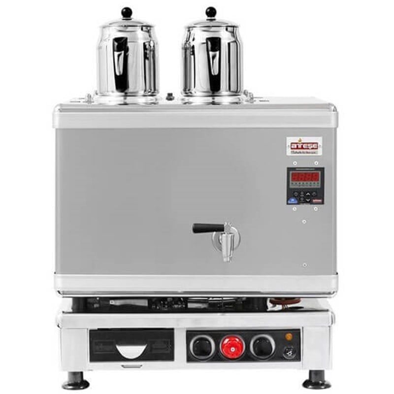 Ateşe Titanium Akıllı Dijital Gazlı Elektrikli İnoks 2 Demlikli Çay Kazanı, TIGE02