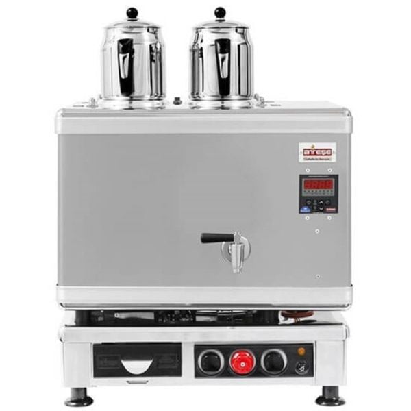 Ateşe Titanium Akıllı Dijital Gazlı Elektrikli İnoks 2 Demlikli Çay Kazanı, TIGE02