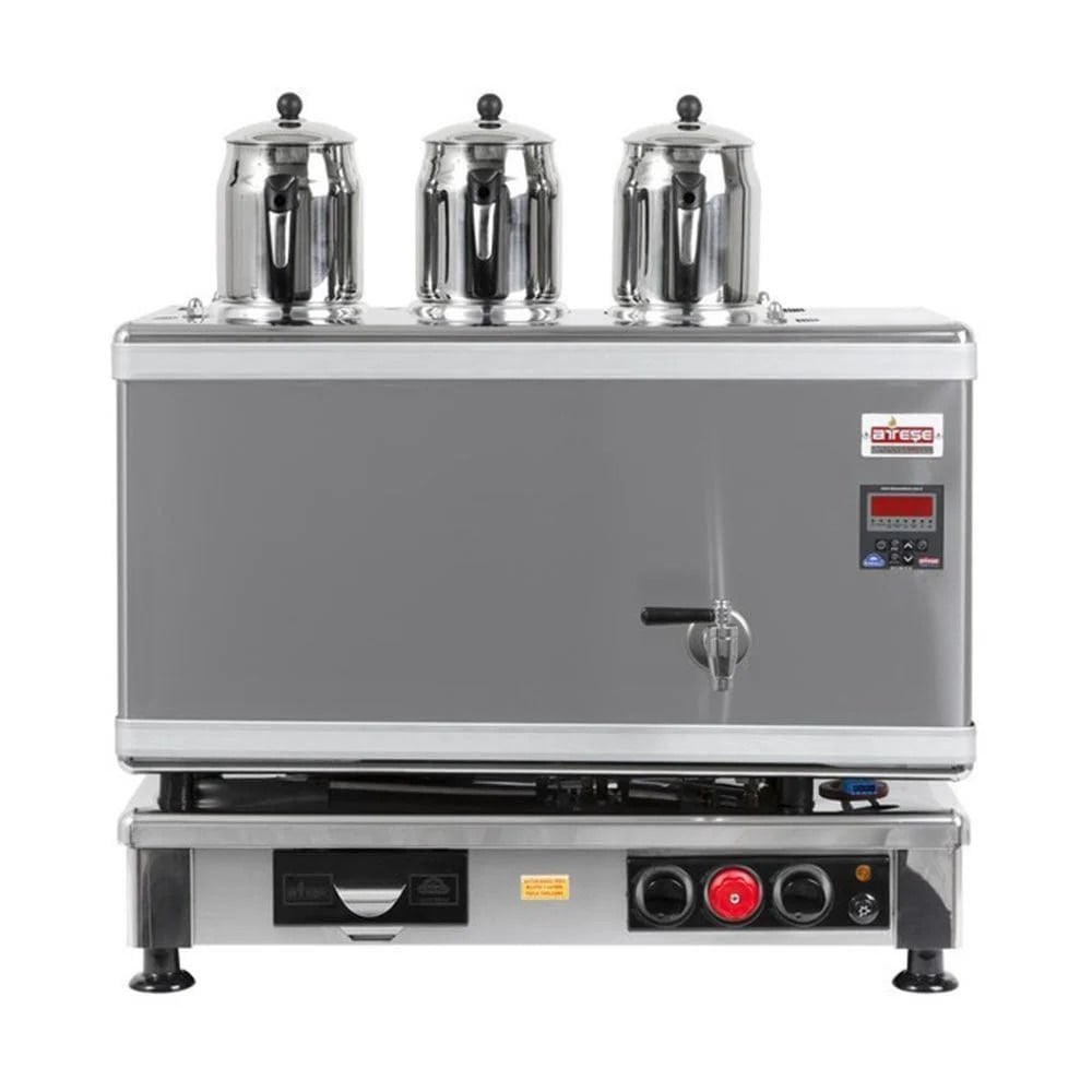 Ateşe Titanium İnoks Akıllı Dijital Çay Makinesi - 3 Demlikli - TIGE03
