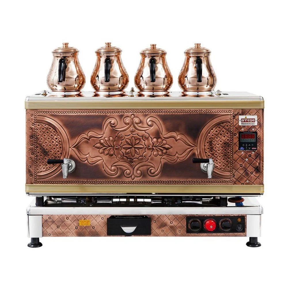 Ateşe Titanium Bakır Akıllı Dijital Çay Makinesi - 6 Demlikli - TAGE06