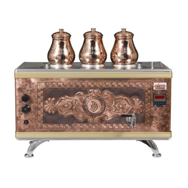 Ateşe Titanium Compact Akıllı Bakır Çay Kazanı - 3 Demlikli, TCAGE03