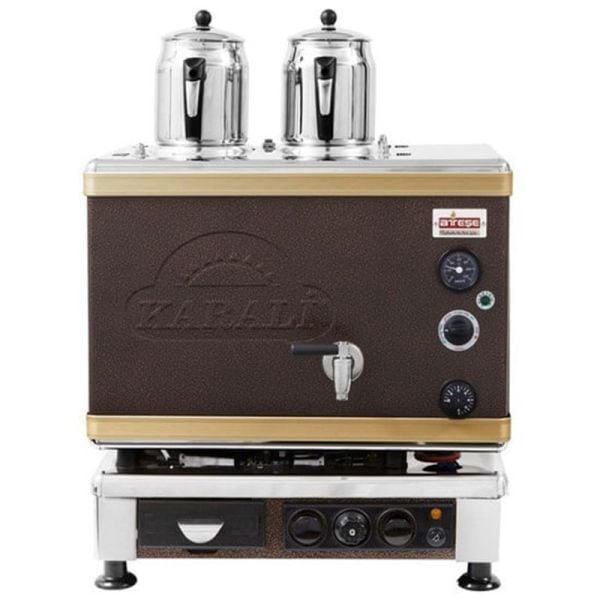 Ateşe Gold Otomatik Gazlı Elektrikli Statik 2 Demlikli Çay Kazanı, GSGE02