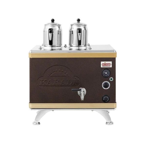 Ateşe Gold Compact Otomatik Gazlı Elektrikli Statik 3 Demlikli Çay Kazanı, GCSGE03