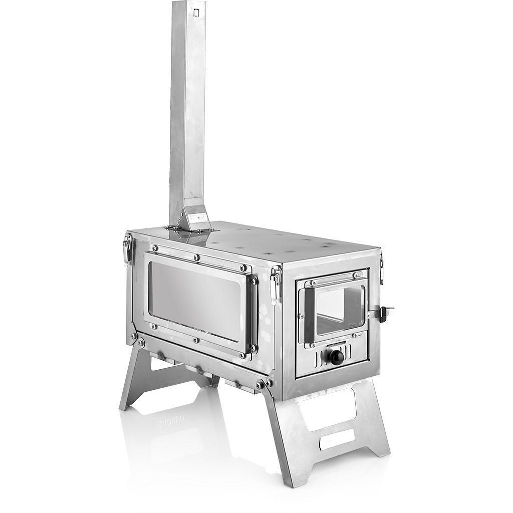 Paslanmaz Çelik Mini Katlanır Kamp Sobası, KM02