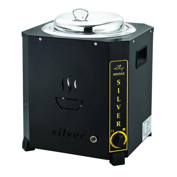 SilverInox Jumbo Çorba Kazanı, 9 L, Siyah, C-02