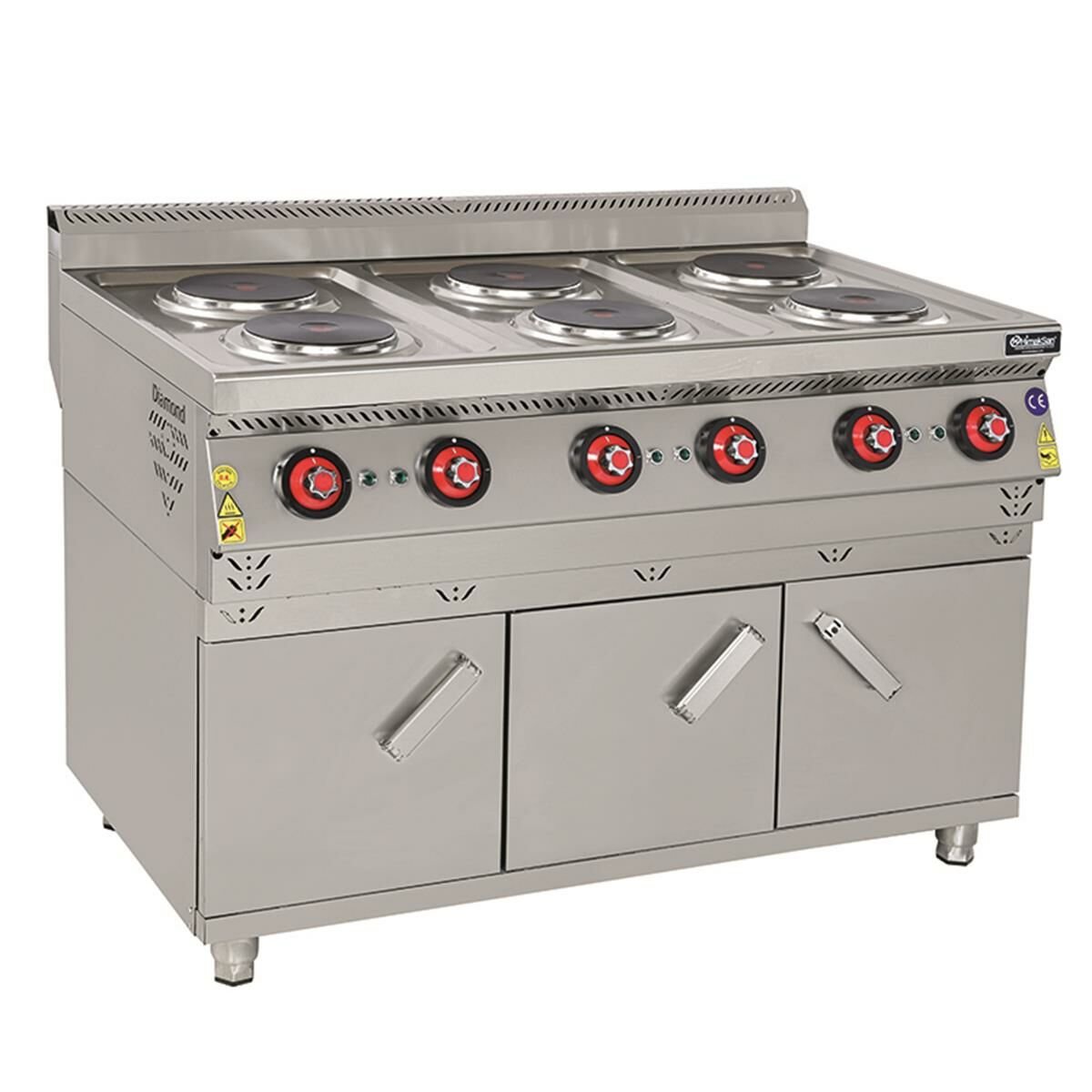Himaksan 6 lı Elektrikli Ocak, Dolaplı 120x70x85 Cm HMK DOE 1278
