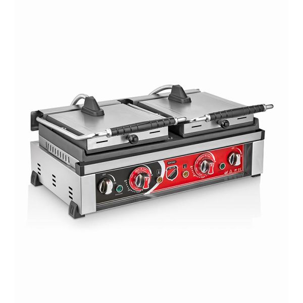 SilverInox Style Çift Kapaklı Tost Makinesi, 20 Dilim, Elektrikli, SS-20D