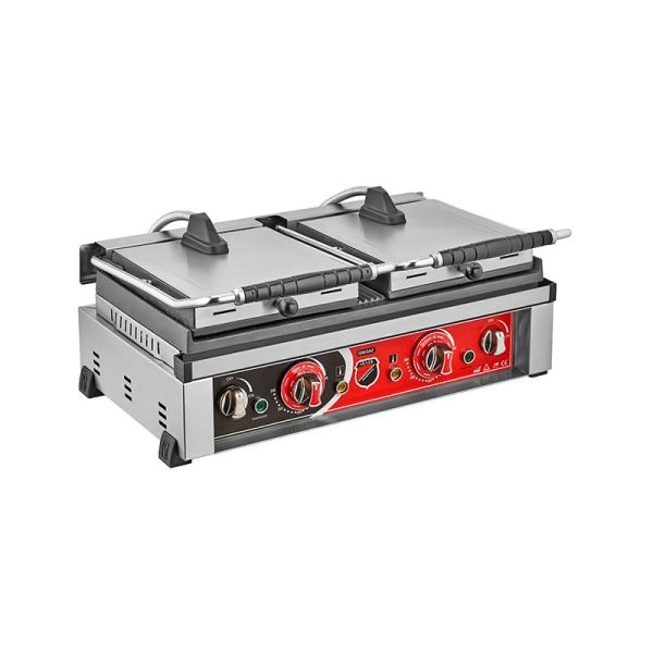 SilverInox Style Çift Kapaklı Hamburger Makinesi, 20 Dilim, Elektrikli, SS-20DH