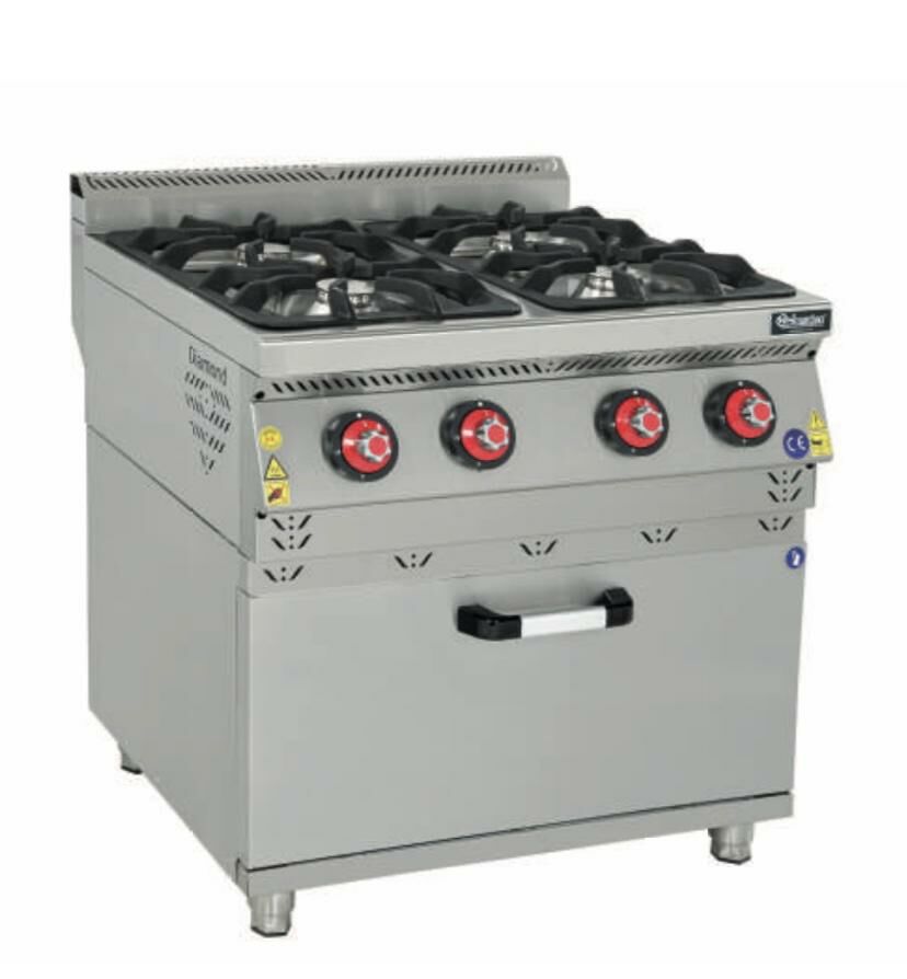 Himaksan 4 lü Kuzine Fırınlı, Gazlı 80X70X85 Cm HMK FOG 873