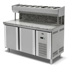 Empero Pizza Hazırlık Buzdolabı 2 Kapılı, Granitli EMP.150.80.01-PSYG