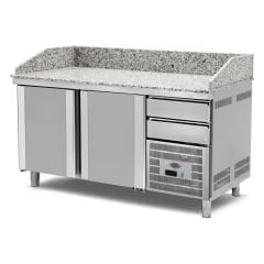 Empero Pizza Hazırlık Buzdolabı Granit Tablalı, 2 Kapılı EMP.160.80.01