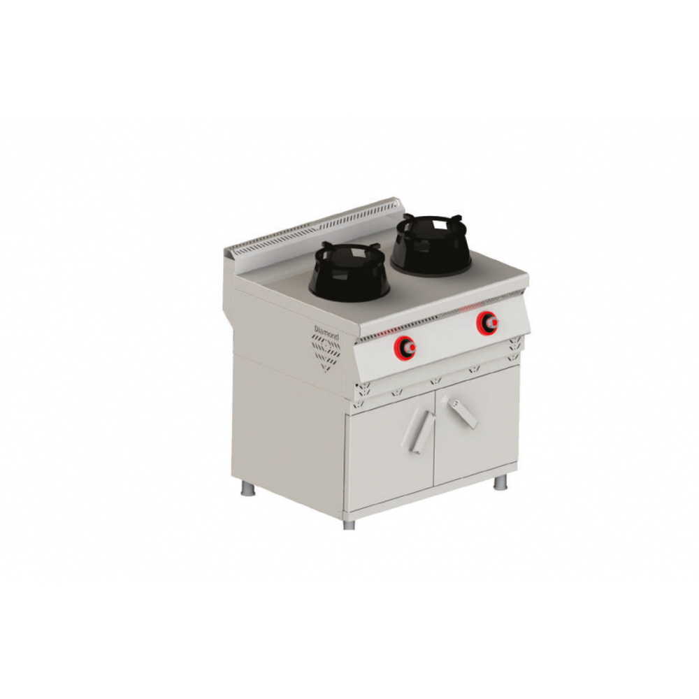 Himaksan Wok Ocak Gazlı, Dolaplı 80x90x85, HMK-DSWOG 898