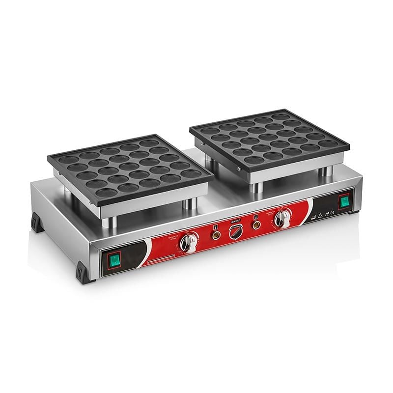 SilverInox Yuvarlak Bubble Waffle Makinesi, Çiftli, Elektrikli, B13