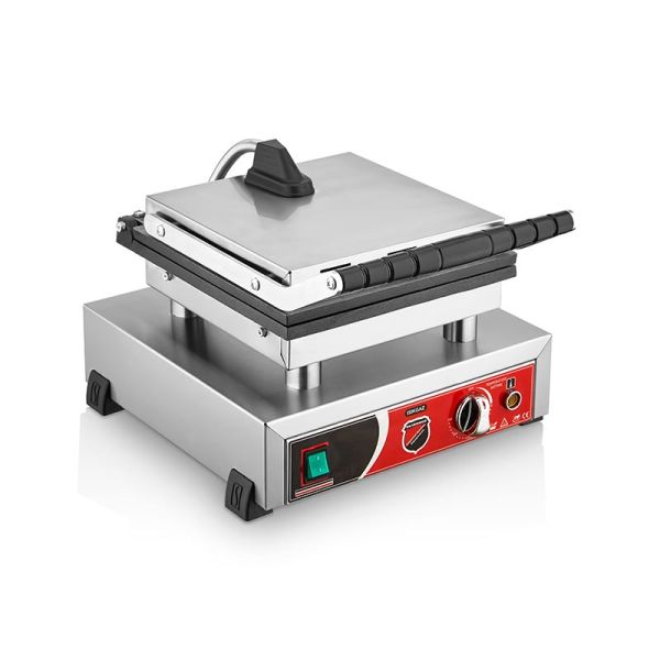 SilverInox Kalpli Bubble Waffle Makinesi, Tekli, Kapaklı, Elektrikli, B20