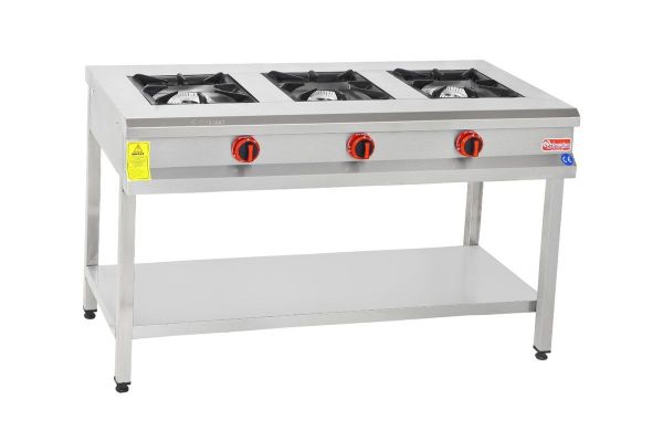 Himaksan 3 lü Taban Raflı Ocak Gazlı 130X50X85, HMK TBOG 1350 CE