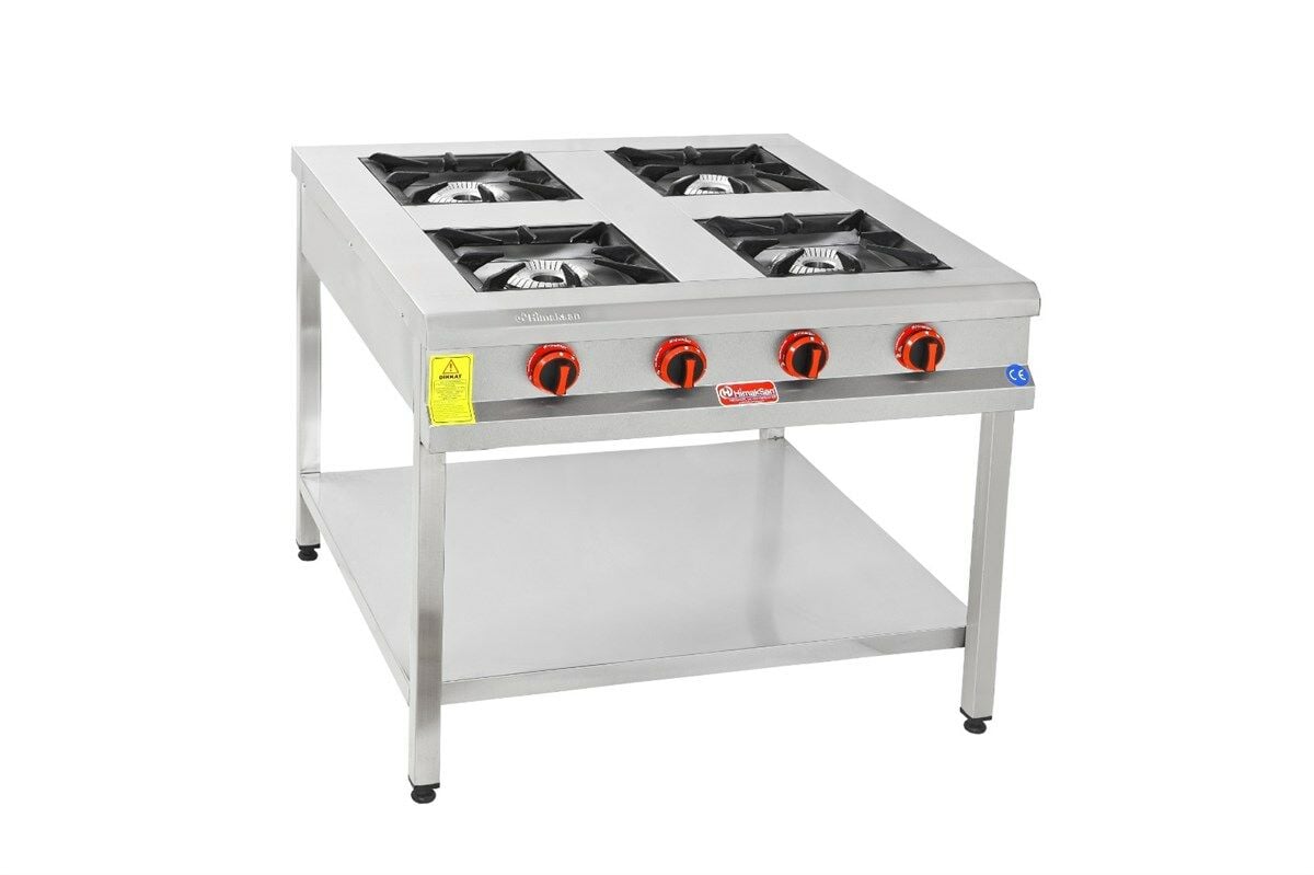 Himaksan 4 lü Taban Raflı Ocak Gazlı, 90X90X85, HMK TBOG 990 Ce