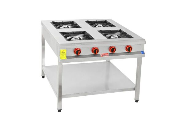 Himaksan 4 lü Taban Raflı Ocak Gazlı, 90X90X85, HMK TBOG 990 Ce